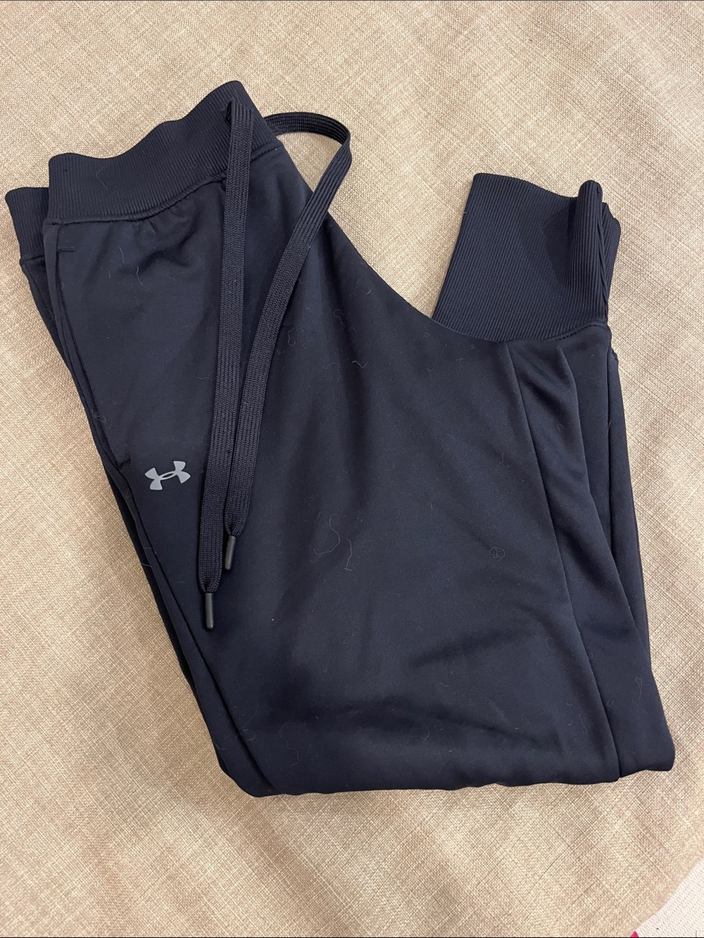 Under Armour Black Cold gear Slim Fit Jogger Pants with Drawstring
